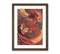 Artery8 Astral Projection Conceptual Art Illustration Artwork Framed Wall Art Print 18X24 Inch