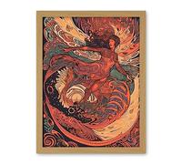 Artery8 Astral Projection Conceptual Art Illustration Artwork Framed Wall Art Print 18X24 Inch