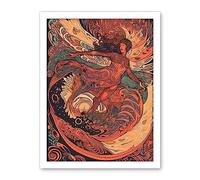 Artery8 Astral Projection Conceptual Art Illustration Artwork Framed Wall Art Print 18X24 Inch