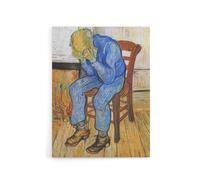 Artery8 At Eternity's Gate Sorrowing Old Man Van Gogh Canvas Wall Art in Brown | Size: W18" x H24" Artery8 Brown W18" x H24"
