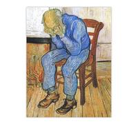 Artery8 At Eternity's Gate Sorrowing Old Man XL Wall Art Poster Print 24X32 Artwork By Van Gogh : Emotive Figure Artwork Ideal For Lounge Or Hallway Expressing Sorrow Reflection And Human Spirit