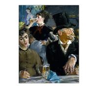 Artery8 At the Cafe Paris Nightlife Scene Large Wall Art Poster Print 18X24 Inch Artwork By Manet : Parisian Night Scene Artwork Perfect For Dining Or Lounge Adding Atmosphere And Sophistication