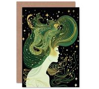 Artery8 Aurora Art Northern Lights for Wife Her Mum Sister Daughter Mom Gran Nan Birthday Thank You Congratulations Blank Art Greeting Card