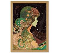 Artery8 Aurora Borealis Modern Concept Art Illustration Artwork Framed A3 Wall Art Print