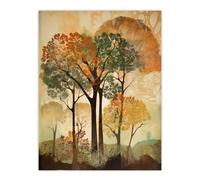 Artery8 Autumn Again By George Sinclair Earthy Vintage Trees Botanical Aesthetic Modern Painting Large Wall Art Poster Print Thick Paper 18X24 Inch