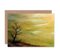 Artery8 Autumn Tree Landscape Art Blank Just to Say Card Artery8 Multicolor