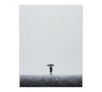 Artery8 Autumn Walk By Amy Denver Minimalist Soft Pastel Grey Minimalism Simple Modern Artwork Extra Large XL Wall Art Poster Print