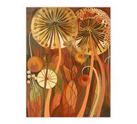 Artery8 Autumnal Wildflower Garden Dandelions Painting Living Room Large Wall Art Poster Print Thick Paper 18X24 Inch
