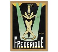 Artery8 Avelot Frederique Music Hall Star Advert Artwork Framed Wall Art Print A4 in Light Oak Artery8 Light Oak