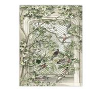 Artery8 Aviary with Fourteen Birds Schouman Wall Art Poster Print in Green | Size: W18" x H24" Artery8 Green W18" x H24"