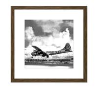 Artery8 B29 Superfortress Enola Gay After Hiroshima Atomic Raid 1945 8X8 Inch Square Wooden Framed Wall Art Print Picture with Mount in Brown Artery8 Brown