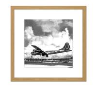 Artery8 B29 Superfortress Enola Gay After Hiroshima Atomic Raid 1945 8X8 Inch Square Wooden Framed Wall Art Print Picture with Mount in Light Oak Artery8 Light Oak