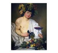 Artery8 Bacchus Roman Mythology God Caravaggio Wall Art Poster Print | Size: W18" x H24" Artery8 Multicolor W18" x H24"