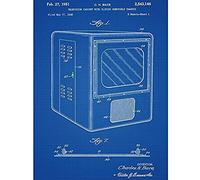 Artery8 Bace Removable Chassis Television Cabinet Classic TV 1951 Patent Plan Unframed Wall Art Print Poster Home Decor Premium