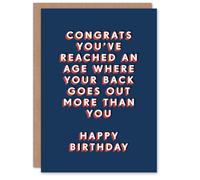 Artery8 Back Goes Out More Than You Funny Cheeky For Him Birthday Card