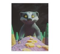 Badger Forest Maquette Photography Art Wall Art Print Artery8 Grey W24 inch x H32 inch