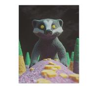 Badger Forest Maquette Photography Art Wall Art Print Artery8 Grey W24 inch x H32 inch