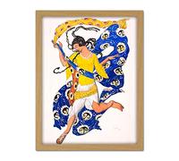 Artery8 Bakst Butterfly Costume Design Pavlova Painting Artwork Framed Wall Art Print 18X24 Inch