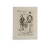 Artery8 Ballade du Ventre Theatre Poster Steinlen Canvas Wall Art in Beige | Size: W24" x H32" Artery8 Beige W24" x H32"