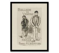 Artery8 Ballade Du Ventre Theatre Poster Steinlen Framed Wall Art Print 12X16"