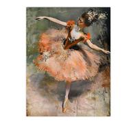 Artery8 Ballerina Arabesque Pose Edgar Degas Inspired Wall Art Print in Pink | Size: W18" x H24" Artery8 Pink W18" x H24"