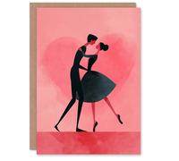Artery8 Ballet Bae Dancer Couple Dancing Simple Modern Valentine's Day Card