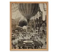 Artery8 Balloon Aircraft Exposition Paris Vintage Photograph Art Print Framed Poster Wall Decor 12x16 inch