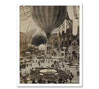 Artery8 Balloon Aircraft Exposition Paris Vintage Photograph Art Print Framed Poster Wall Decor 12x16 inch