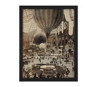 Artery8 Balloon Aircraft Exposition Paris Vintage Photograph Artwork Framed Wall Art Print 18X24 Inch