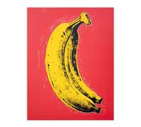 Banana On Watermelon Pink Artwork Minimalist Interior Decor Kitchen Print Yellow Red Unframed Wall Art Print Poster Home Decor Premium Artery8 Multi W24 inch x H32 inch