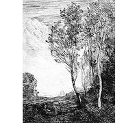 Artery8 Baptiste Camille Corot Souvenir Ditalie Illustration Art Print Canvas Premium Wall Decor Poster Mural