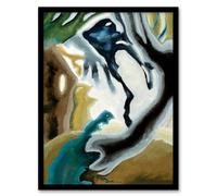 Artery8 Barnyard Fantasy Abstract Landscape Dove Framed Wall Art Print | Size: W12" x H16" Artery8 Multicolor W12" x H16"