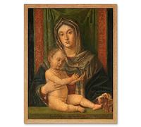 Artery8 Bartolommeo Montagna Virgin And Child Painting Art Print Framed Poster Wall Decor 12x16 inch