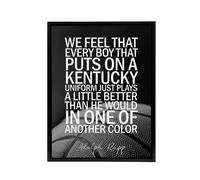 Artery8 Basketball Coach Adolph Rupp Sport Quote Framed Canvas Wall Art Print in Grey | Size: W24" x H32" Artery8 Grey W24" x H32"