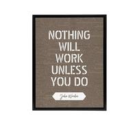 Artery8 Basketball Quote John Wooden Nothing Works Framed Canvas Wall Art Print in Brown | Size: W24" x H32" Artery8 Brown W24" x H32"