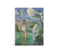 Artery8 Bathers at Rest Oil Painting Paul Cezanne Canvas Wall Art Print | Size: W12" x H16" Artery8 Multicolor W12" x H16"