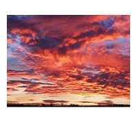 Artery8 Beautiful Sky Clouds Sunset Photo Art Print Canvas Premium Wall Decor Poster Mural