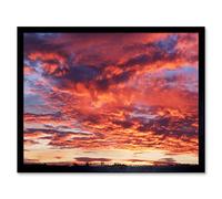 Artery8 Beautiful Sky Clouds Sunset Photo Art Print Framed Poster Wall Decor 12x16 inch