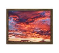 Artery8 Beautiful Sky Clouds Sunset Photo Artwork Framed Wall Art Print 18X24 Inch