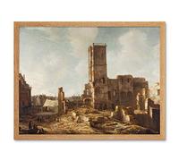 Artery8 Beerstraten Ruins Town Hall Amsterdam Fire July 1652 Art Print Framed Poster Wall Decor 12x16 inch