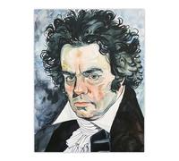 Artery8 Beethoven Classical Music Composer Portrait Living Room Extra Large XL Wall Art Poster Print
