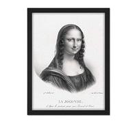 Artery8 Belliard Portrait Of Mona Lisa Drawing Artwork Framed Wall Art Print 18X24 Inch