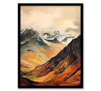 Artery8 Ben Nevis In Glen Scotland Landscape Watercolour Painting Artwork Framed Wall Art Print A4