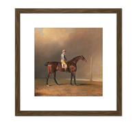 Artery8 Benjamin Marshall Diamond With Dennis Fitzpatrick Up 8X8 Inch Square Wooden Framed Wall Art Print Picture with Mount in Brown Artery8 Brown