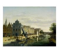 Artery8 Berckheyde Weighing House Crane On Spaarne Large Wall Art Poster Print Thick Paper 18X24 Inch