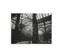 Artery8 Berenice Abbott Penn Station Interior Photo Canvas Wall Art Print in Black | Size: W12" x H16" Artery8 Black W12" x H16"