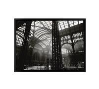 Artery8 Berenice Abbott Penn Station Interior Photo Framed Canvas Wall Art Print in Black | Size: W12" x H16" Artery8 Black W12" x H16"