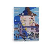 Artery8 Bern with Belltower Ernst Ludwig Kirchner Canvas Wall Art | Size: W12" x H16" Artery8 Multicolor W12" x H16"