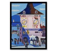Artery8 Bern with Belltower Ernst Ludwig Kirchner Framed Wall Art Print | Size: A3 Artery8 Multicolor A3