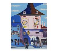Artery8 Bern with Belltower Ernst Ludwig Kirchner Wall Art Poster Print | Size: W24" x H32" Artery8 Multicolor W24" x H32"